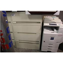 Beige 4 Drawer Lateral File Cabinet