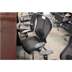 Black Mesh Back Executive Chair With Coat Hanger