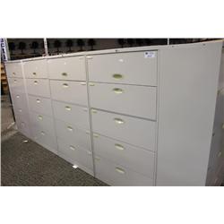 Steelcase Beige 5 Drawer Lateral File Cabinet