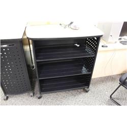 Maple Top Rolling Utility Shelf