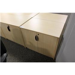 Maple Short 2 Door Locking Storage Cabinet