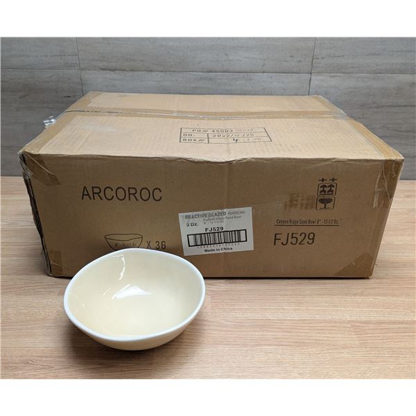 Canyon Ridge 6" Sand Bowls, 15-1/2oz, Arcoroc FJ529 - Lot of 36