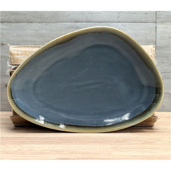 Terrastone Blue 10" Platters, Arcoroc FJ347 - Lot of 24 (2 Cases)