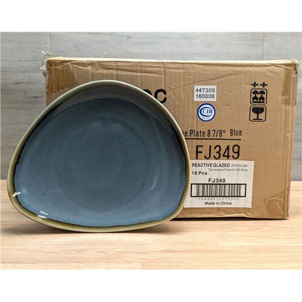 Terrastone Blue 8-7/8" Plates, Arcoroc FJ349 - Lot of 18