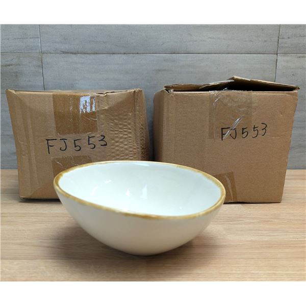 Terrastone White 15oz Bowls, Arcoroc FJ553 - Lot of 12 (2 Boxes)