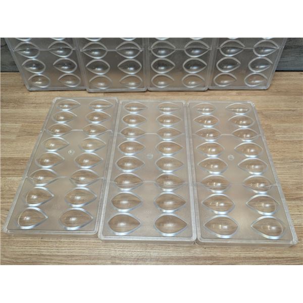 Polycarbonate Olive Shaped Chocolate Molds - Lot of 7