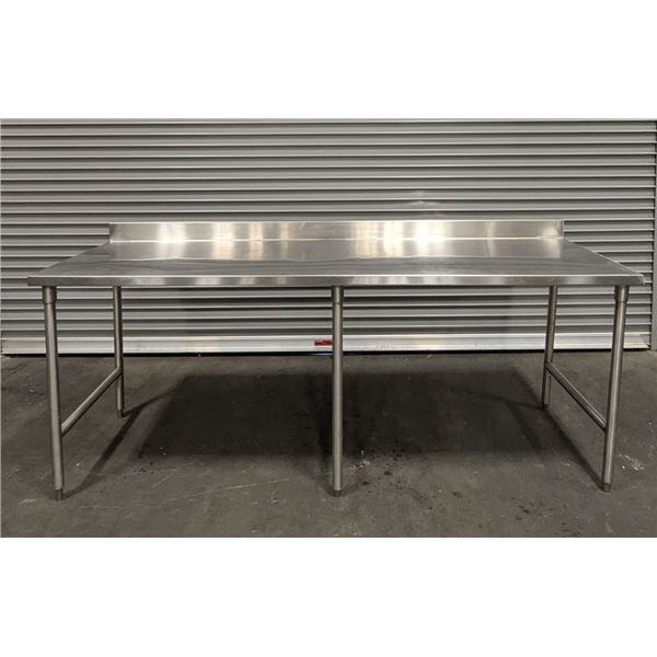 92" x 30" Stainless Steel Work Table With Backsplash
