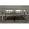 Image 1 : 92" x 30" Stainless Steel Work Table With Backsplash