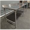 Image 5 : 92" x 30" Stainless Steel Work Table With Backsplash