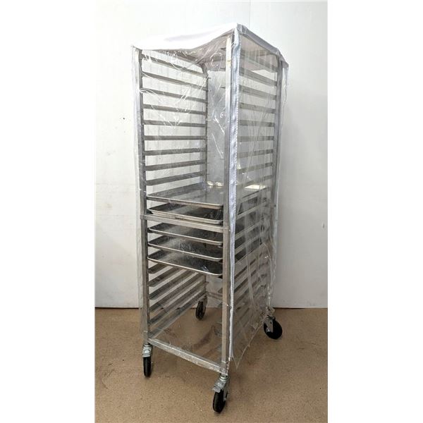 Winco 20 Tier Sheet Pan Rack With 5 Full Size Sheet Pans & Cover