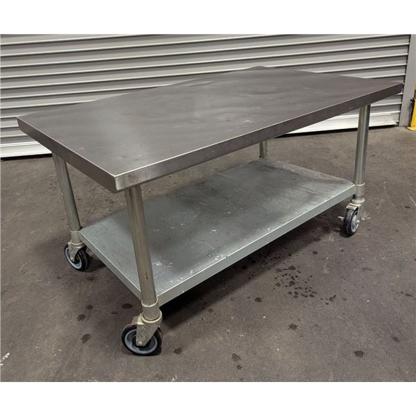 48" x 30" x 26" Stainless Steel Table W/Casters