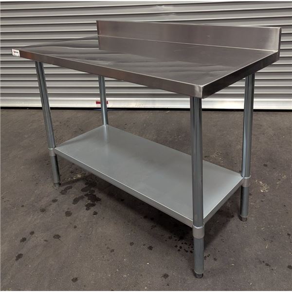 48" x 24" Stainless Steel Work Table With 4" Backsplash, Omcan 22081