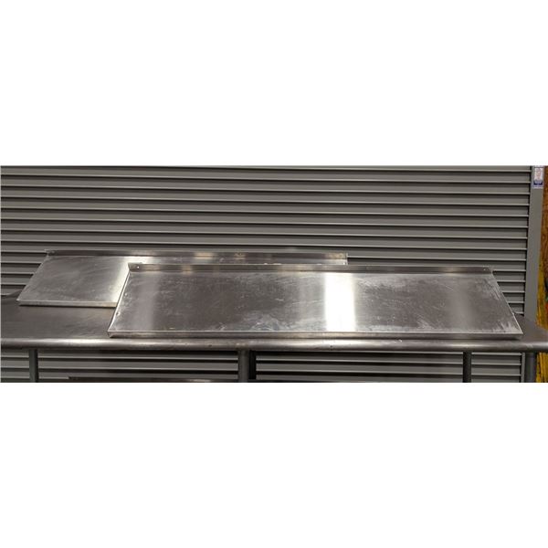 60" x 12" Stainless Steel Wall Shelves - Lot of 2