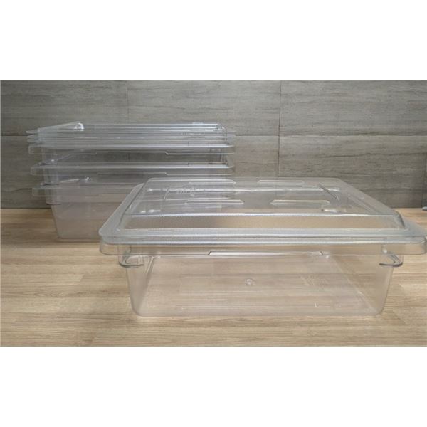 Cambro 18" x 12" x 6" Clear Food Boxes - Set of 4