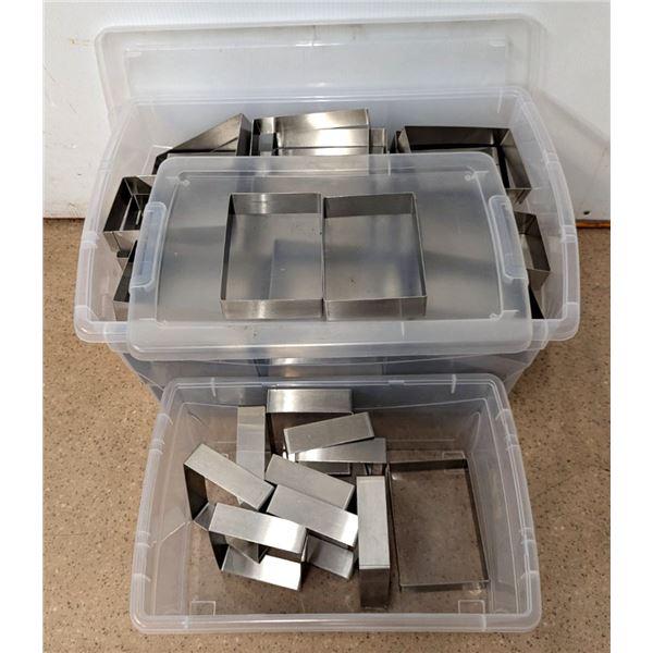 DR Stainless Steel 6" x 4" x 1.25" Cake Frames - Lot of Approx. 80pcs