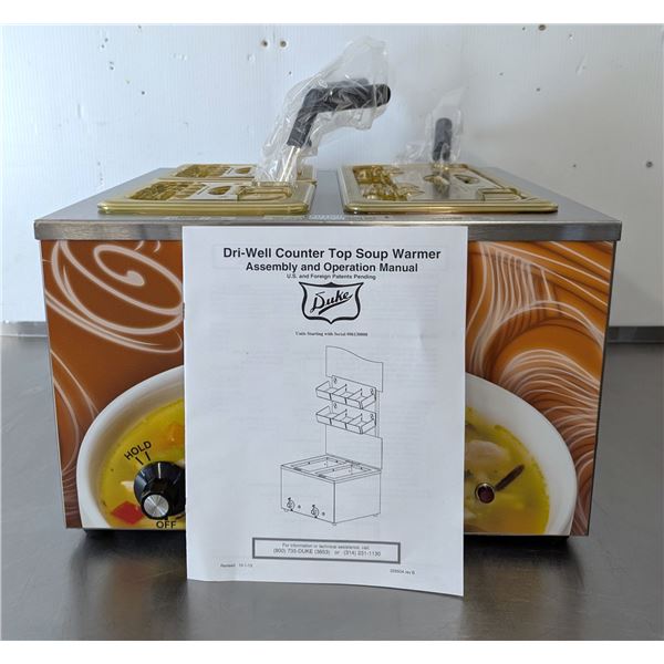 Duke CSW-2-T-AM Electric Countertop Soup Warmer w/Inserts, Lids & Ladles