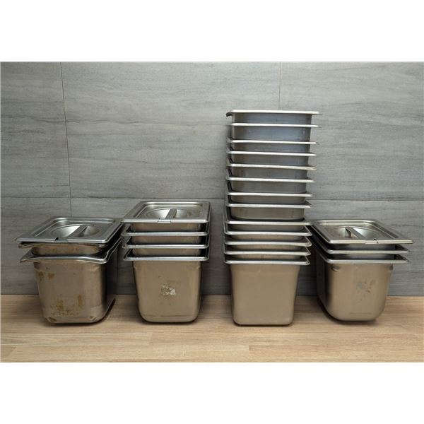 1/6 Size 6" Deep Stainless Steel Inserts - Lot of 25pcs