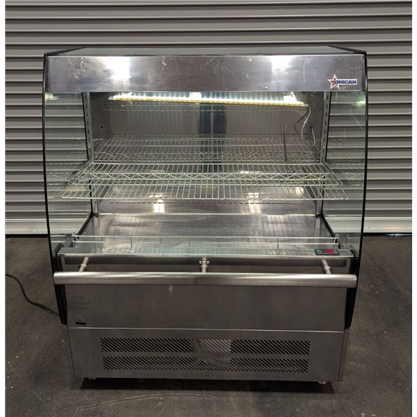 39" Open Air Refrigerated Display Case, Omcan 31809 w/Night Curtain