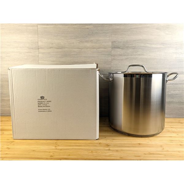 Heavy Duty 20qt Stainless Stock Pot with Lid, Johnson-Rose 47202