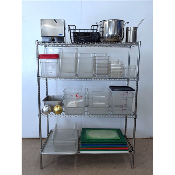 Auctioneer Special Rack, Food Storage Containers & Misc