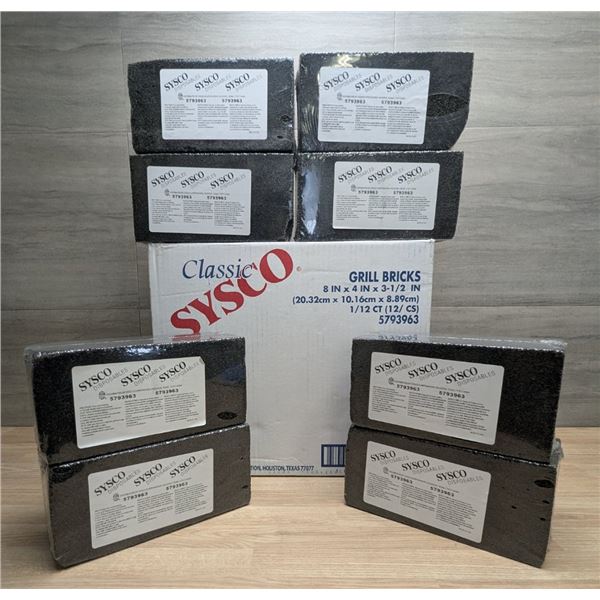 Sysco 8" x 4" x 3-1/2" Grill Bricks - Lot of 20