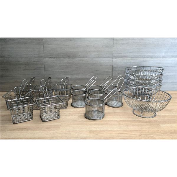 Assorted Wire Baskets - Lot of 20pcs