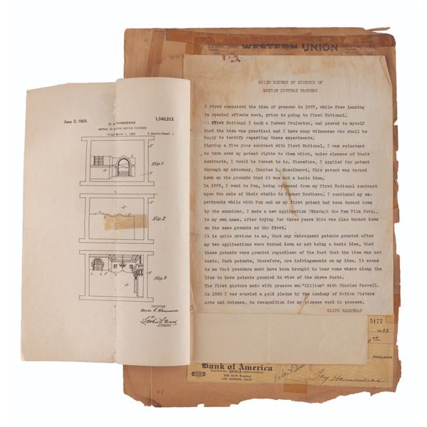 Ralph Hammeras’ Patent for Motion Picture Matte Painting.