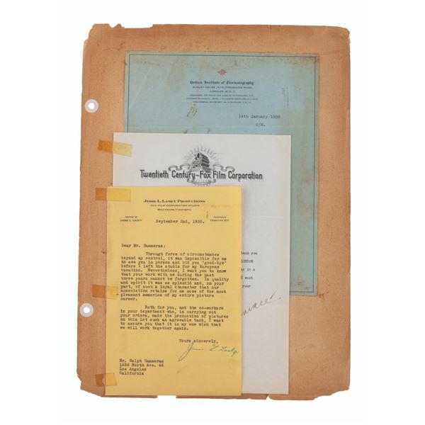 Three Signed Letters Including Darryl Zanuck.