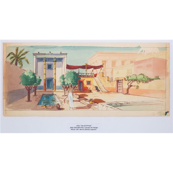 A Bill Martin "The Egyptian" Courtyard Concept Set Design.
