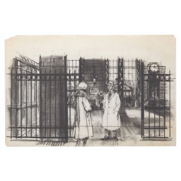 A "Funny Girl" Production Drawing by Mentor Huebner.