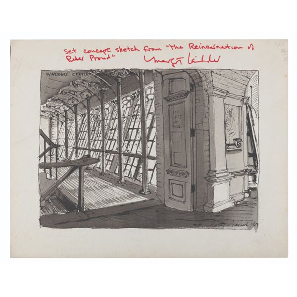 Margot Kidder Signed "The Reincarnation of Peter Proud" Concept Art.