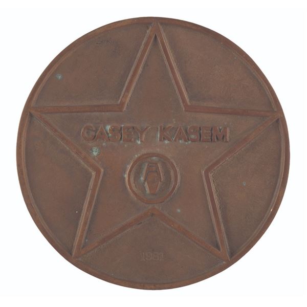 A Casey Kasem Hollywood Walk of Fame Plaque.
