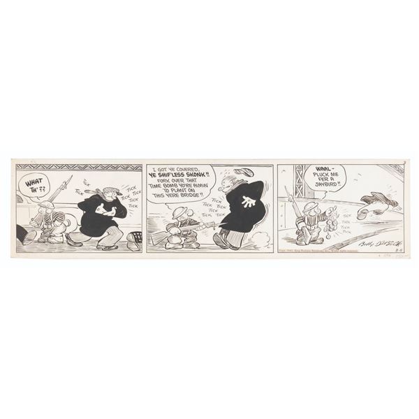 A Barney Google and Snuffy Smith Original Comic Strip.