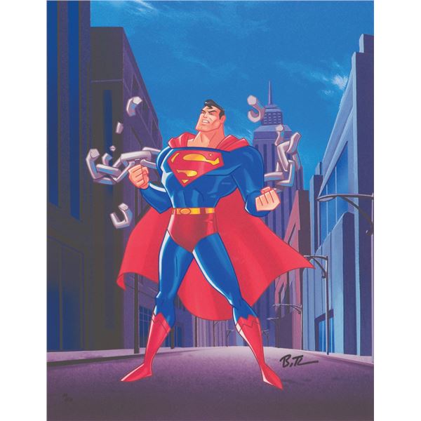 A Bruce Timm Signed Superman Limited Edition Print.