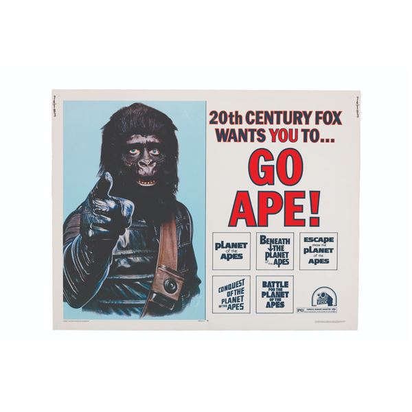 A Rare "Planet of the Apes" 5-Film Marathon Half-Sheet.