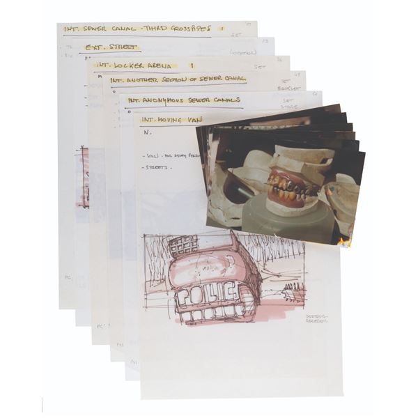 A Collection of "Total Recall" Storyboards and Prop Photos.