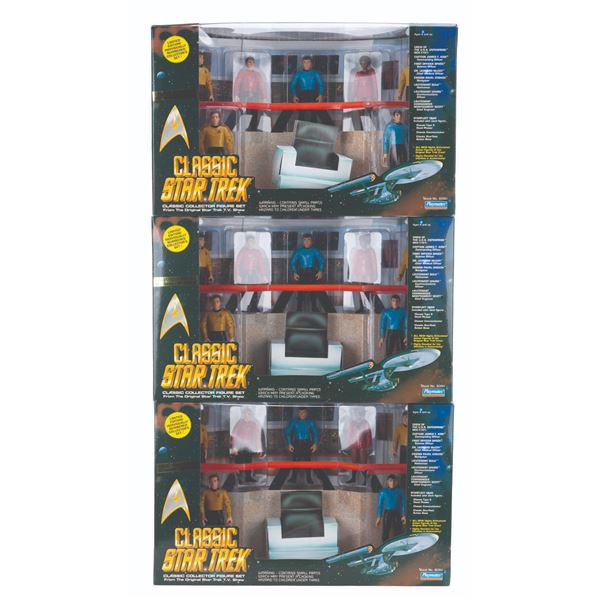 A Case of Three Star Trek Classic Collection Figure Sets.