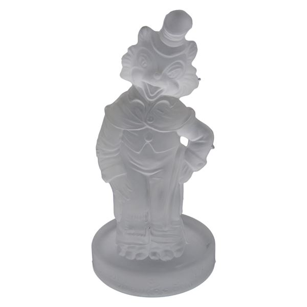 A 1970s Frosted Crystal Foulfellow Figurine.