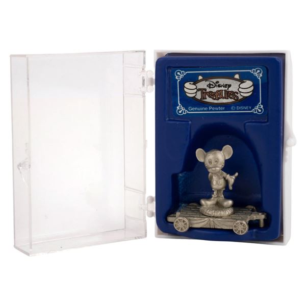 A Disney Treasures Mickey Mouse Pewter Miniature Train Figure.