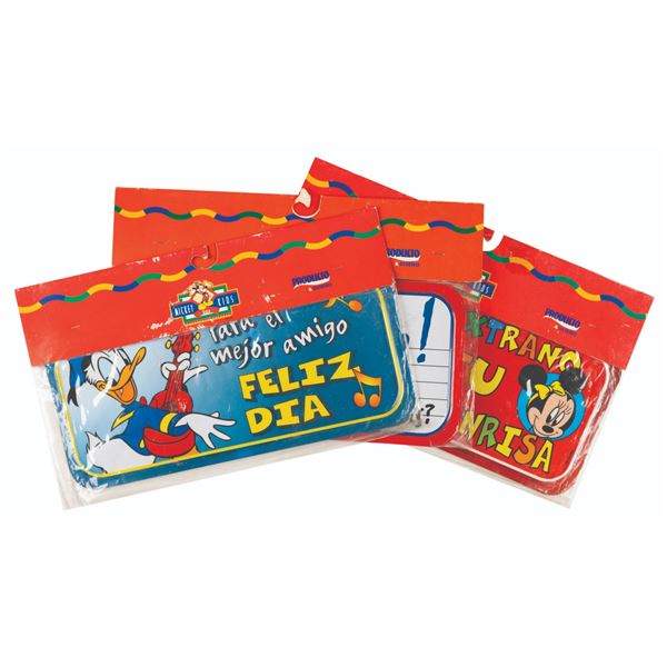Three Mickey for Kids Spanish Friendship Signs.