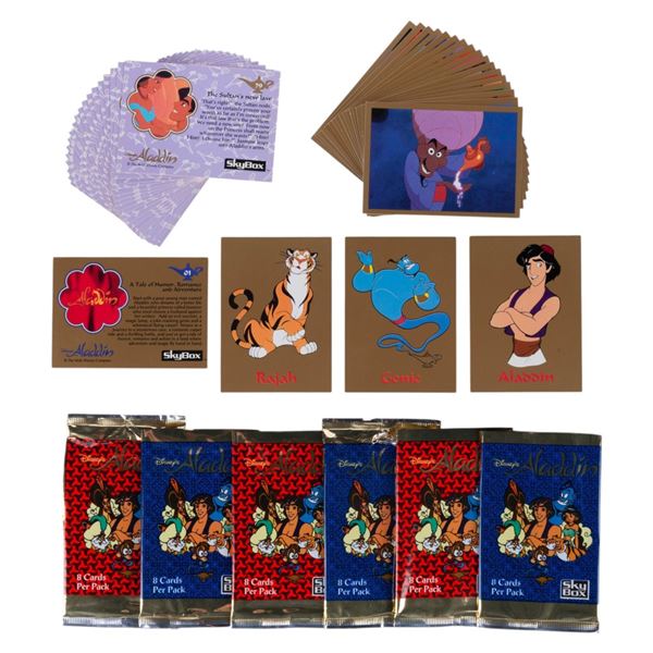 A Collection of "Aladdin" Skybox Trading Cards.
