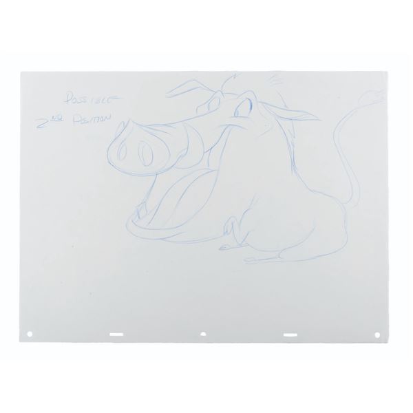 A “The Lion King” Pumbaa Development Drawing.