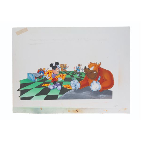 A Mickey's Diner Minnie Mouse Original Book Painting.