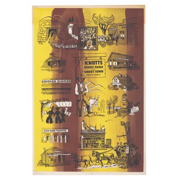A Knott's Berry Farm and Ghost Town Theme Park Poster.
