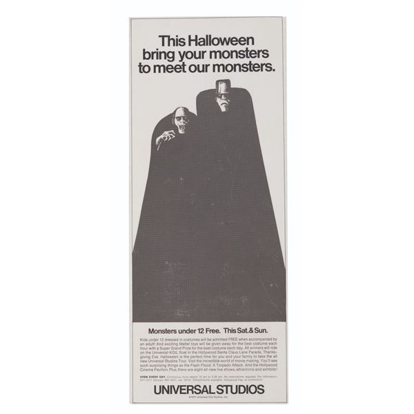 A 1971 Universal Studios Tour Ad Sample.