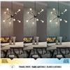 Image 4 : Brand New Artika Wayden Integrated LED Pendant Light – Black & Gold, No Bulbs Required