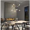 Image 7 : Brand New Artika Wayden Integrated LED Pendant Light – Black & Gold, No Bulbs Required