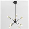 Image 8 : Brand New Artika Wayden Integrated LED Pendant Light – Black & Gold, No Bulbs Required