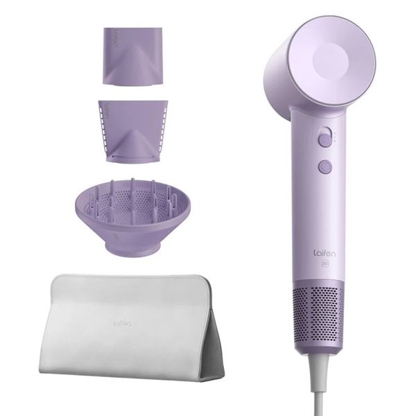 Customer Returned Laifen SE High-Speed Hair Dryer with 3 Nozzles – Purple