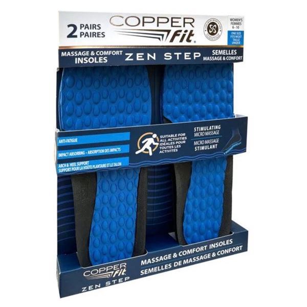 Brand New Copper Fit Zen Step Massage & Comfort Insoles – Men’s 8–14 [x=#
